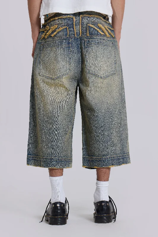 Plus Size Men's Bootcut Jeans with a Relaxed Waist for a Classic and Comfortable FitKingdom Colossus Jorts