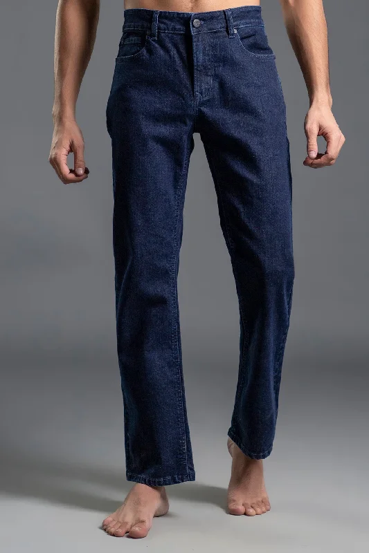Men's Colored Jeans in Burgundy for a Bold and Fashion - Forward LookLoose Fit Raw Denim Jeans ( Fortune maker )