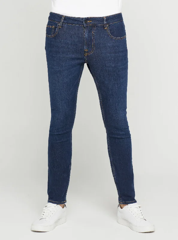 Plus Size Men's Bootcut Jeans with a Belt Loop Upgrade for a Stylish TouchMid-Rise Slim Fit Miami Denim Jeans In Idols Wash