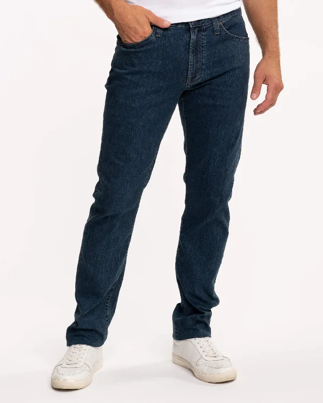 Men's Jeans with a Button - Fly for a Traditional and Classic AestheticRocker Slim Fit Breakwater Flex