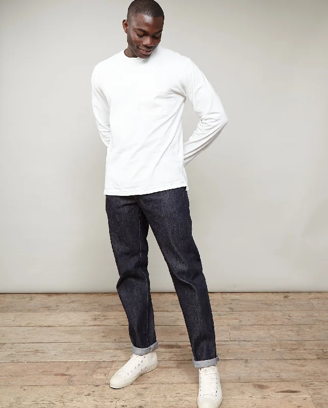 Men's Ripped Skinny Jeans in Acid Wash for an Edgy and Punk - Inspired StyleNihon Menpu Regular Tapered Unwashed