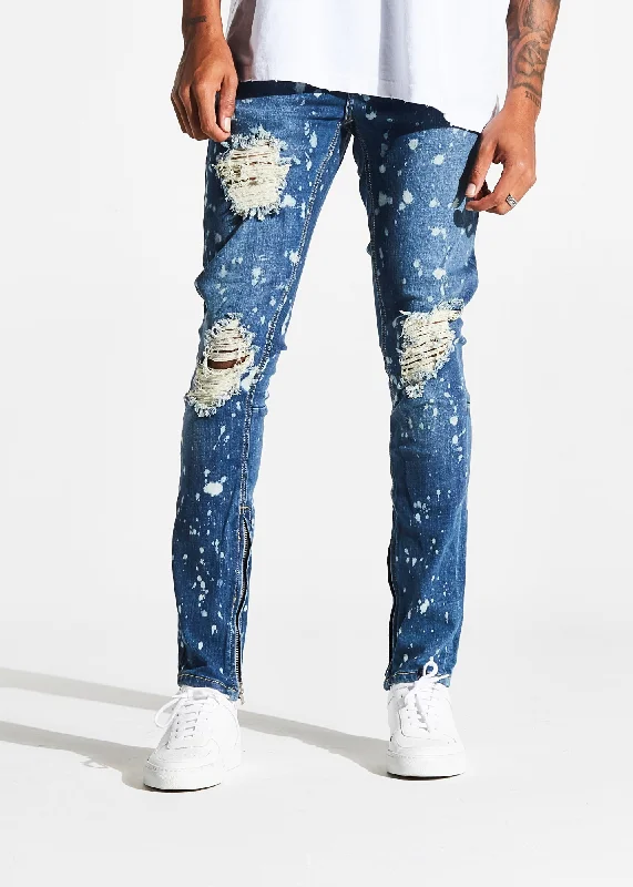 Men's High - Waisted Jeans in a Medium Wash for a Vintage - Style RevivalPacific Denim (Mid Blue) Men's High - Waisted Jeans in a Medium Wash for a Vintage - Style RevivalPacific Denim (Mid Blue)