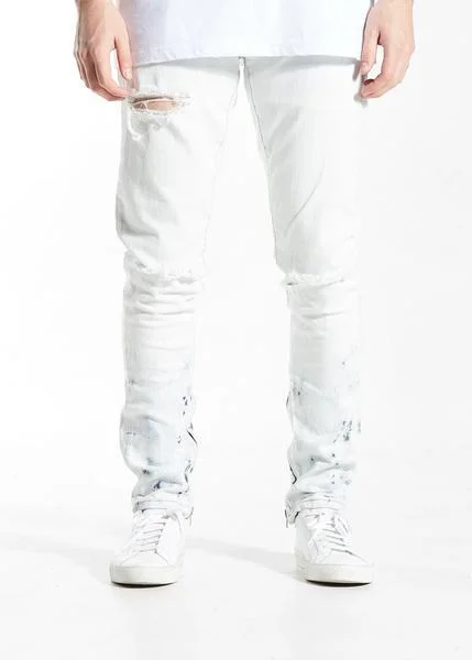 Men's Jeans with a Button - Fly for a Traditional and Classic AestheticPacific Denim (Sky Cloud)