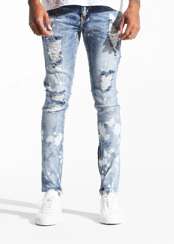 Plus Size Men's Bootcut Jeans with a Relaxed Waist for a Classic and Comfortable FitPacific Denim (Vintage Blue Bleach)