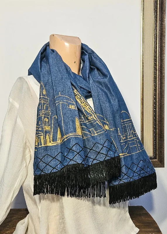 Men's Stretch Jeans with a Moisture - Wicking Lining for Active LifestylesPakistani Skyline Edition B Stole