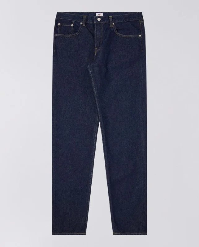 Men's Straight Leg Raw Denim Jeans for a Minimalist and Durable OptionRegular Tapered Kaihara Openend Denim Blue Rinsed