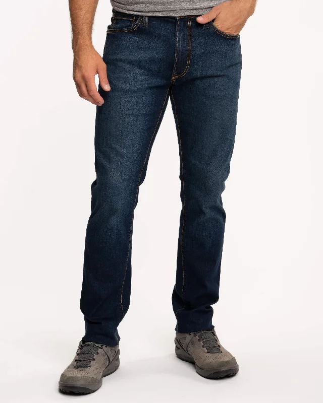 Men's Jeans with a Frayed Hem for a Casual and Effortless StyleRocker Slim Fit Eureka Flex
