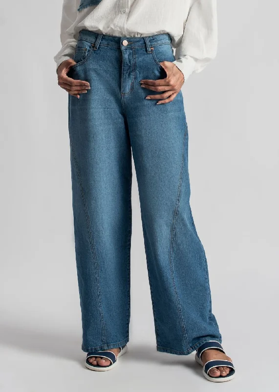 Men's Jeans with a Zip - Off Lower Leg for Convertible StyleSkater Fit with Seam Denim Jeans (Blue)