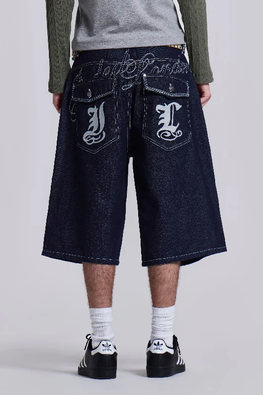 Men's Straight Leg Raw Denim Jeans for a Minimalist and Durable OptionSonic J-L Indigo Jorts