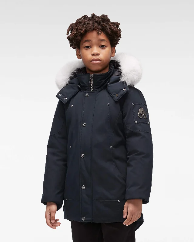Navy with Natural Fox Fur