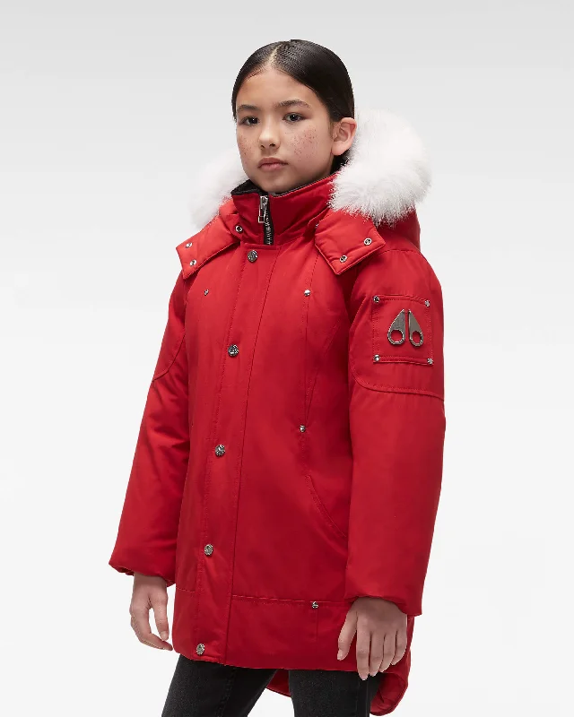 Deep Red with Natural Fox Fur
