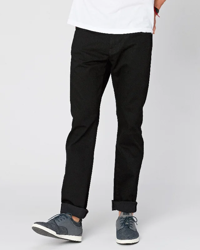 Men's Slim Fit Stretch Jeans in Dark Wash for a Modern and Comfortable LookNo. 7 Waterman Relaxed Fit Triple Black Flex