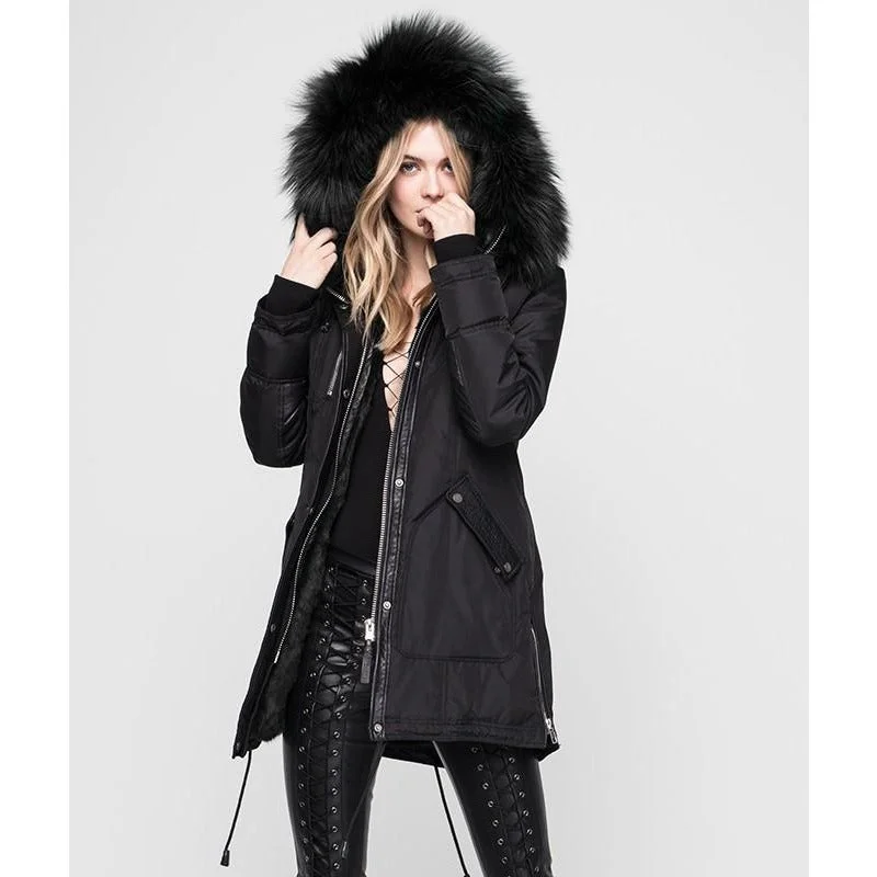 Men's Cargo Jeans with Multiple Pockets for a Practical and Outdoor - Friendly LookWomen's Nicole Benisti Chelsea Coat - Black/Black