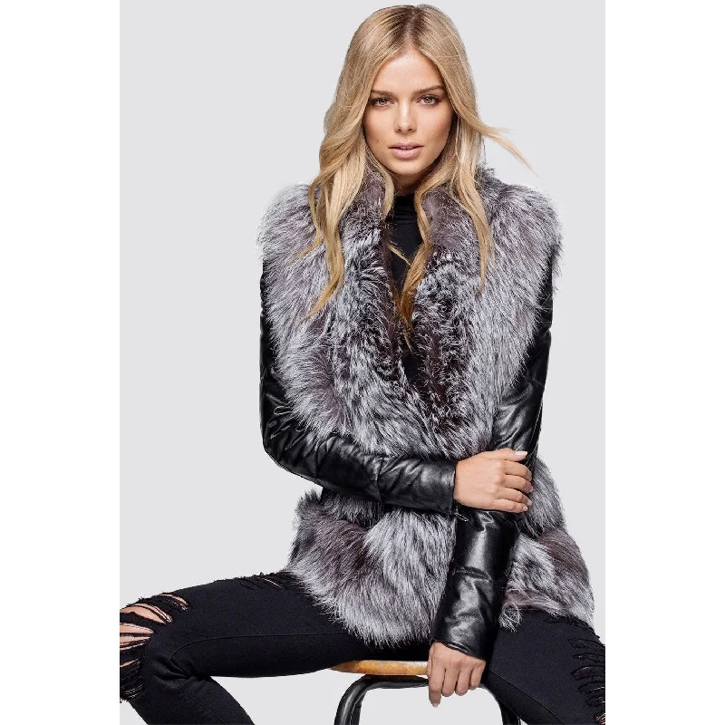 Men's Jeans with a Hidden Coin Pocket for Added ConvenienceWomen's Nicole Benisti Leather and Fur Jacket - Black/Silver
