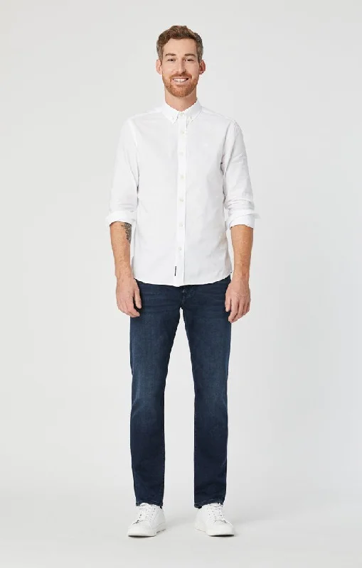 Men's Stretch Jeans with a Moisture - Wicking Lining for Active LifestylesZACH STRAIGHT LEG IN BLUE BLACK ATHLETIC