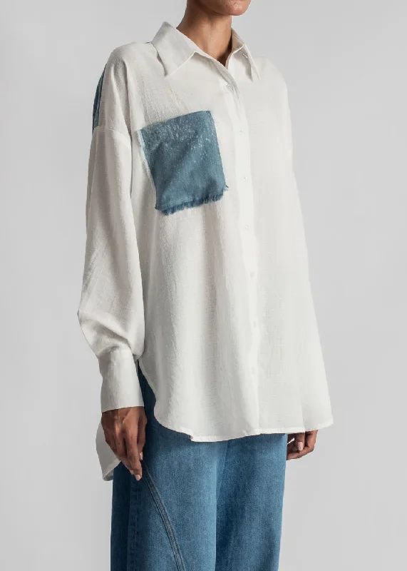 Men's Straight Leg Raw Denim Jeans for a Minimalist and Durable OptionZephyr Blue Vibes Shirt