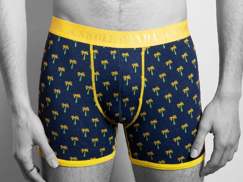 Patterned men's socks with geometric designsBamboo Boxers - Palm Trees