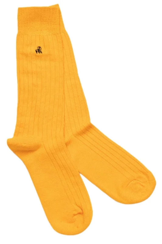 Bamboo men's socks for natural antibacterial propertiesBumblebee Yellow Bamboo Socks