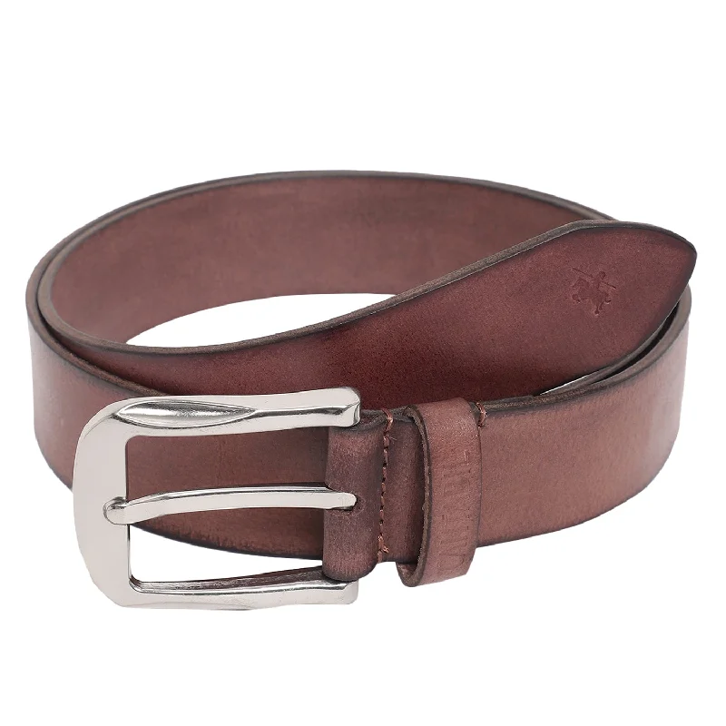 Dress men's socks for business and formal wearMen's Brown Casual Single Side Belt