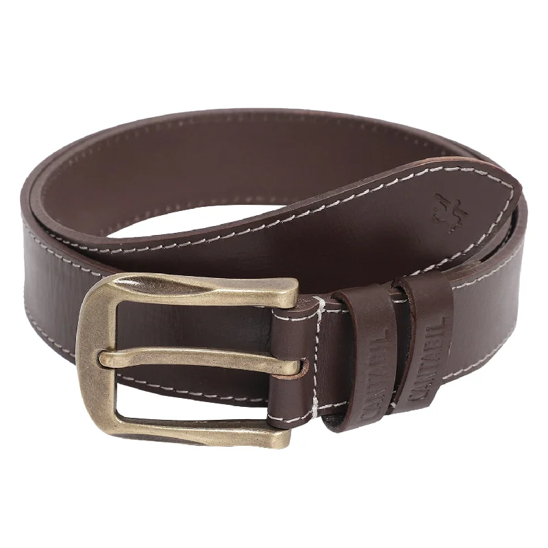 Athletic men's socks with arch supportMen's Brown Casual Single Side Belt