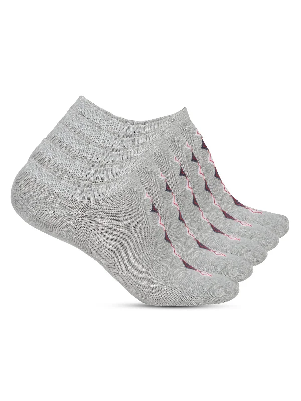 Merino wool men's socks for warmth and breathabilityMen's Grey Melange Fashion No Show / Loafer Socks -Pack of 5