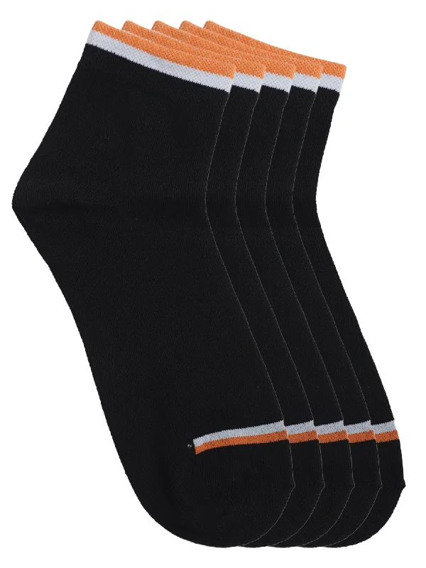 Organic men's socks for an eco - friendly choiceMen's Black Fashion Ankle length Socks -Pack of 5 Organic men's socks for an eco - friendly choiceMen's Black Fashion Ankle length Socks -Pack of 5