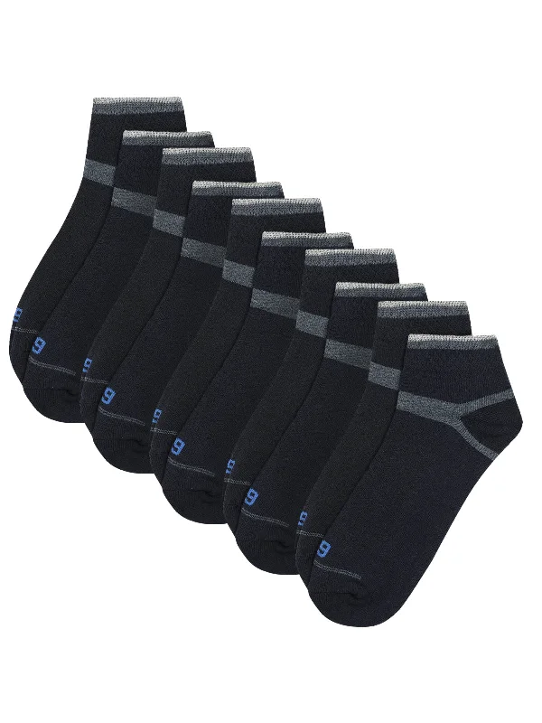 Compression men's socks for reducing swellingMen's Black Basic Ankle length  Terry Socks -Pack of 5