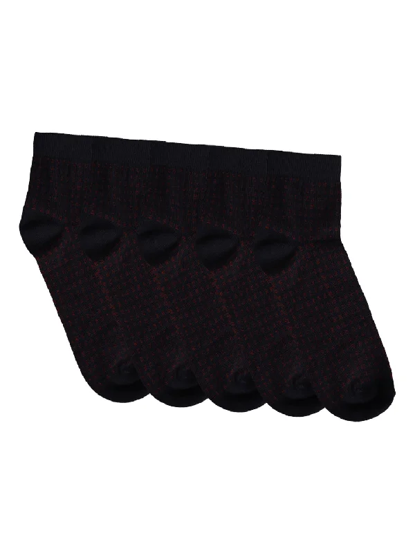 Cashmere men's socks for a luxurious feelMen's Navy Blue Basic Ankle length Socks -Pack of 5