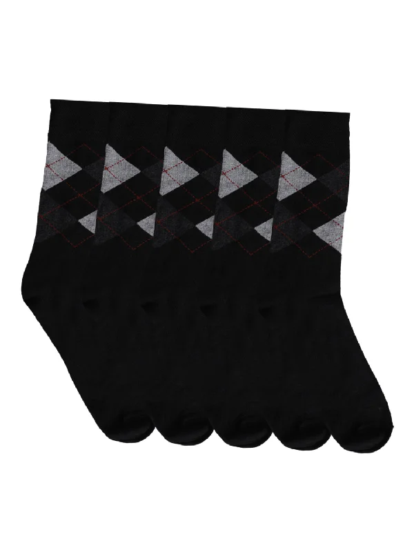 Compression men's socks for reducing swellingMen's Black Basic Crew length Socks -Pack of 5 Compression men's socks for reducing swellingMen's Black Basic Crew length Socks -Pack of 5