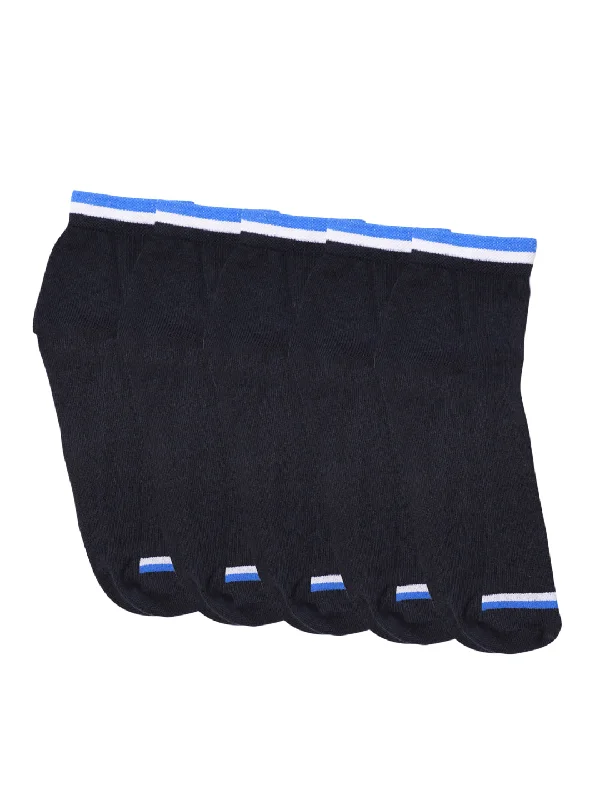 Hiking men's socks for outdoor adventuresMen's Navy Blue Basic Ankle length Socks -Pack of 5