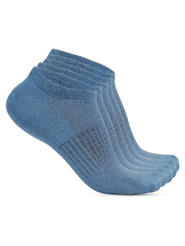 Sheer men's socks for a delicate appearanceMen's Blue Fashion No Show / Loafer Socks -Pack of 5