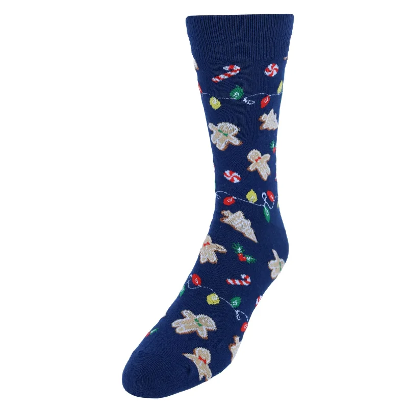 Dress men's socks for business and formal wearCTM® Men's Holiday Gingerbread Novelty Socks (1 Pair)