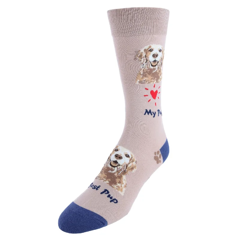 Ankle men's socks for a low - profile lookCTM® Men's My Pup Crew Novelty Socks