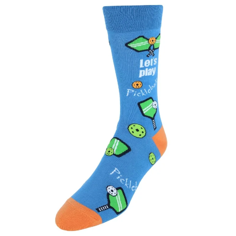 Bamboo men's socks for natural antibacterial propertiesCTM® Men's Novelty Let's Play Pickleball Soft Socks (1 Pair)
