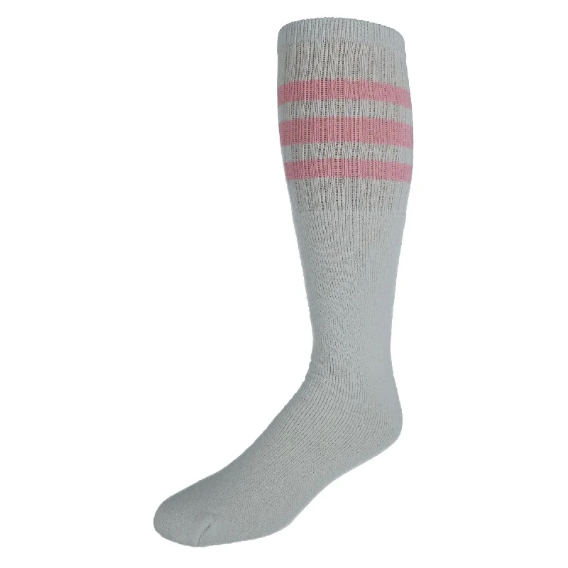 Moisture - wicking men's socks for drynessCTM® Striped Top Ribbed Tube Socks (4 Pair Pack)