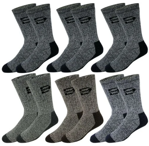 Sheer men's socks for a delicate appearanceOutdoor Boot Socks | Merino Wool Blend | Men's (6 Pairs)