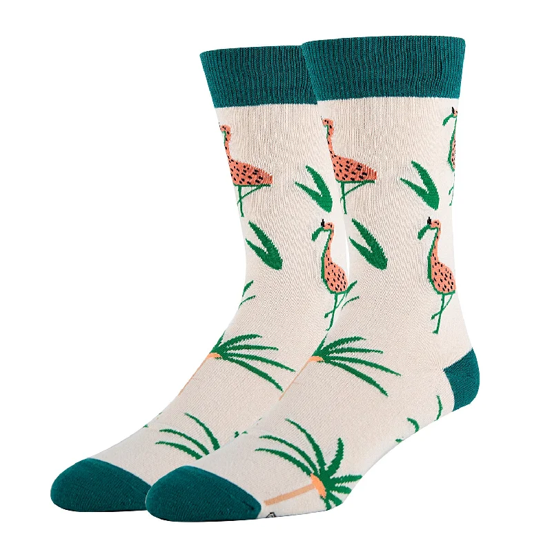 Printed men's crew socks with fun designsFlaminco Vibes Socks