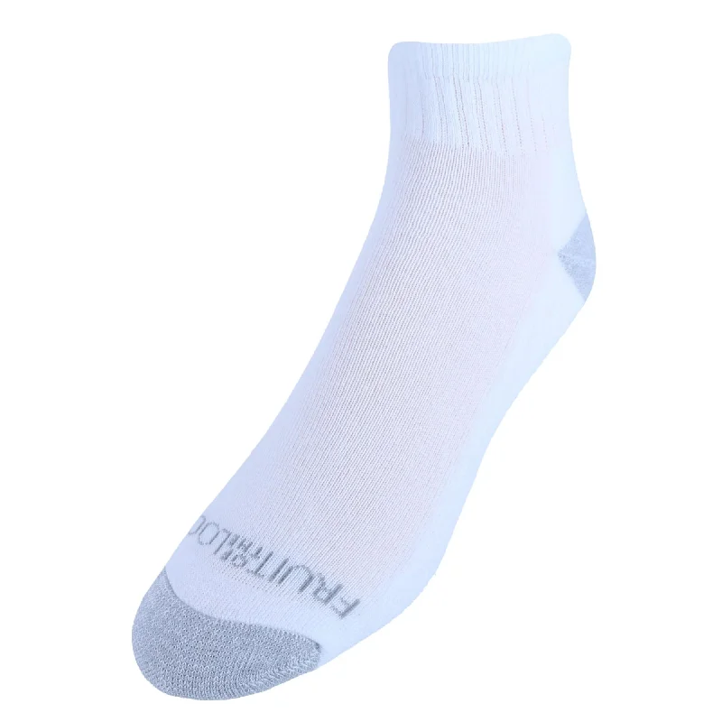 Silk men's socks for a smooth and soft touchFruit of the Loom Men's Dual Defense Quarter Ankle Socks (12 Pack)