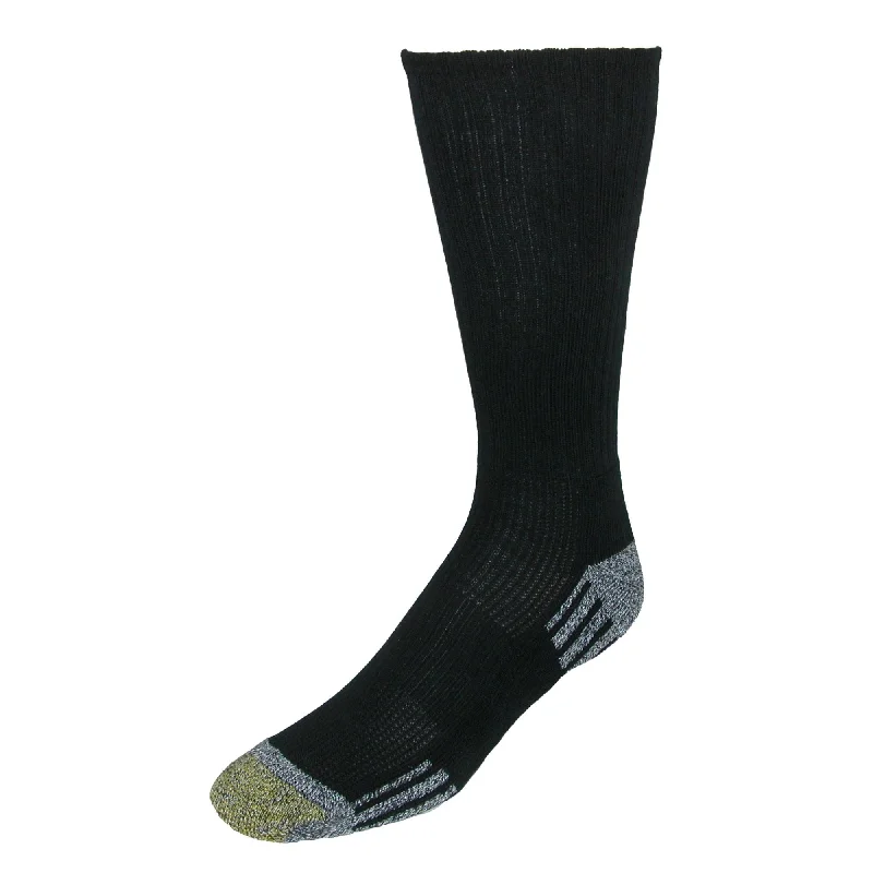 Patterned men's socks with geometric designsGold Toe Men's Cushioned Sole Outlast Crew Socks (3 Pair Pack)