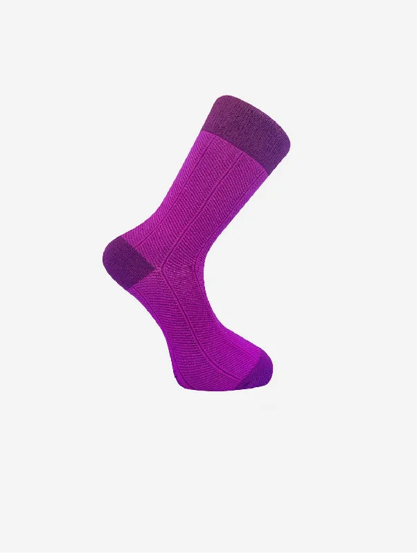 Knee - high men's socks for a vintage styleHerringbone Unisex Organic Cotton Socks | Pink