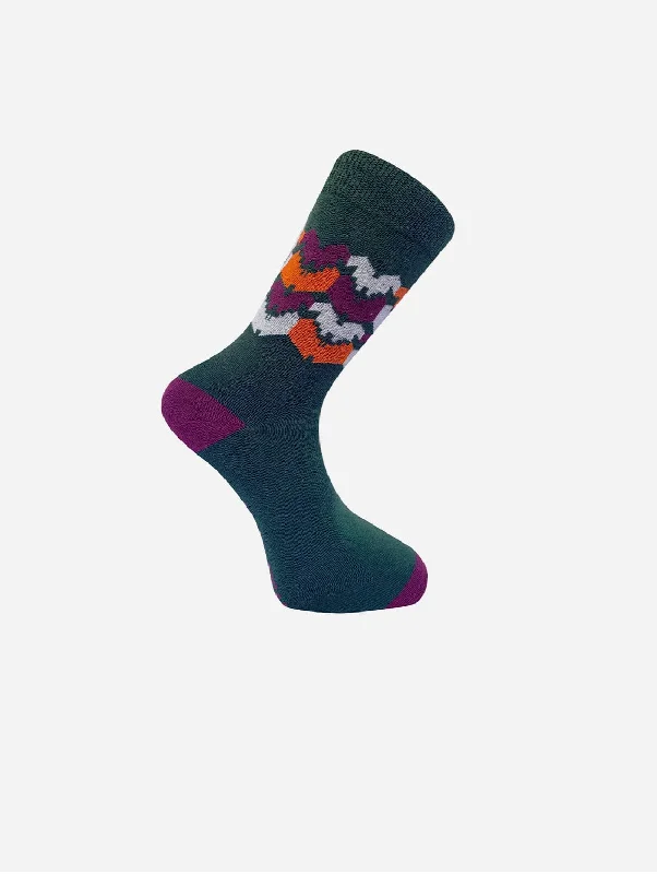 Diabetic men's socks for proper circulationDhaka Unisex Organic Cotton Socks | Green
