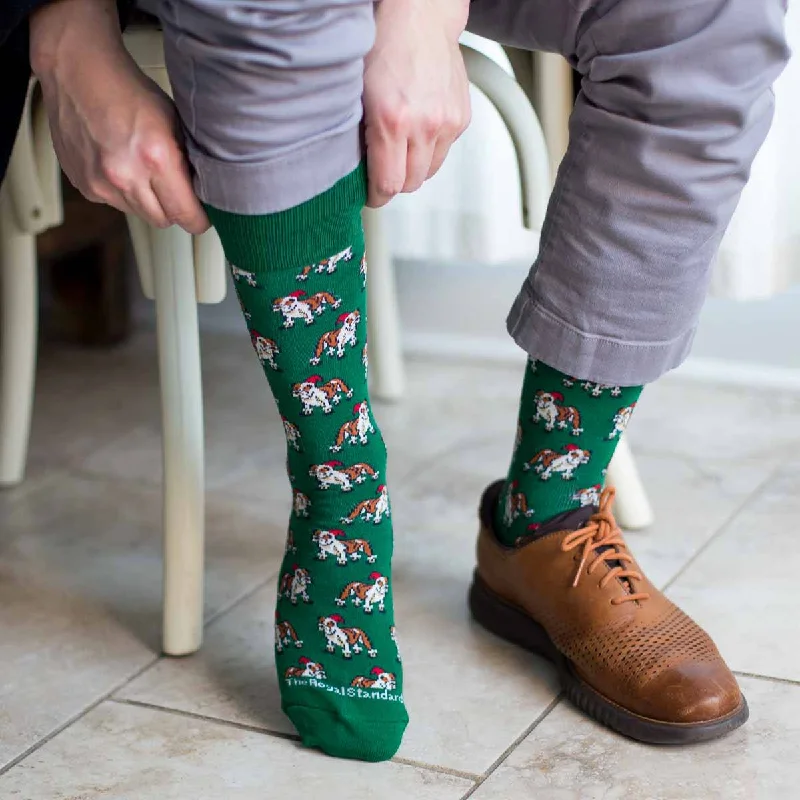 Merino wool men's socks for warmth and breathabilityMen's Sock - St. Nick Bulldog