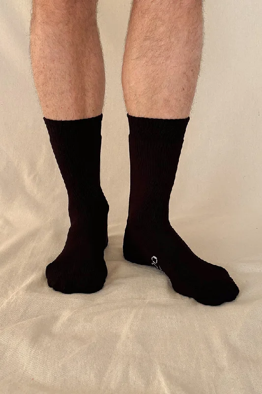 Athletic men's socks with arch supportMen's Thick Bamboo Socks 2 Pack - Black