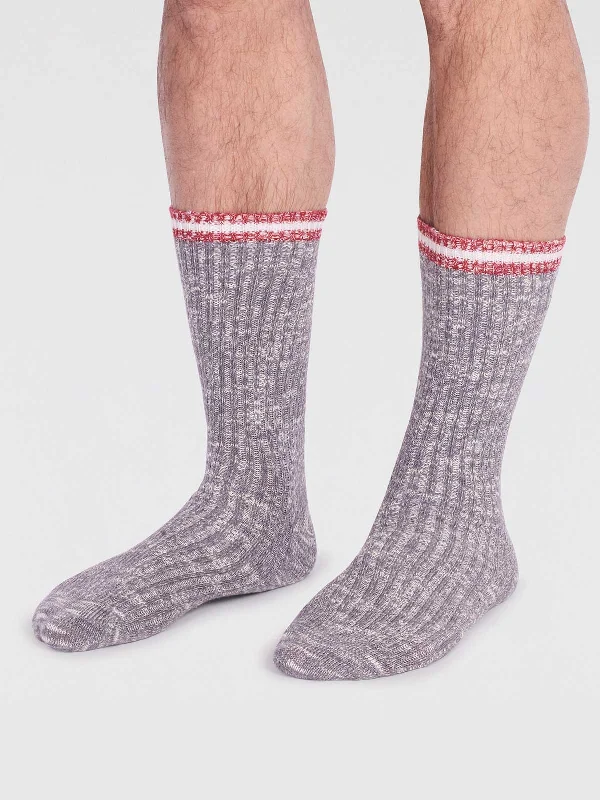 Running men's socks for sports performancePhillip Organic Cotton Fleck Socks - Grey