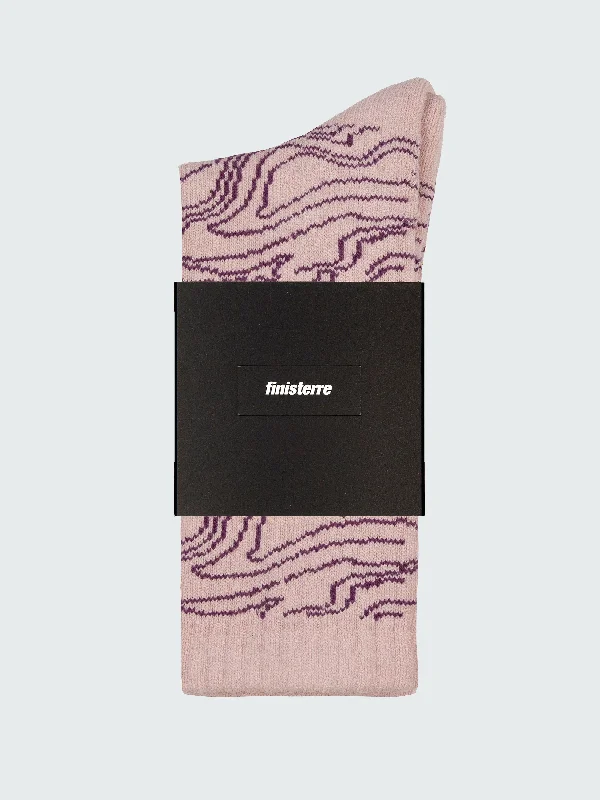 Athletic men's socks with arch supportHigh Tide Pattern Sock