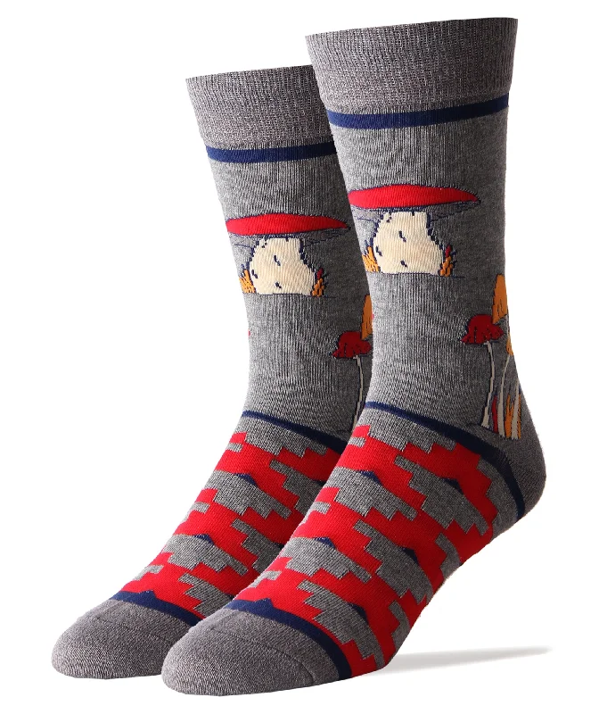 Tag - less men's crew socks to avoid irritationShrooms