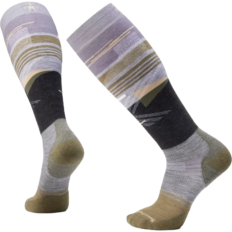 Cashmere men's socks for a luxurious feelMen's Snowboard Targeted Cushion Broken Lines Pattern Over The Calf Socks