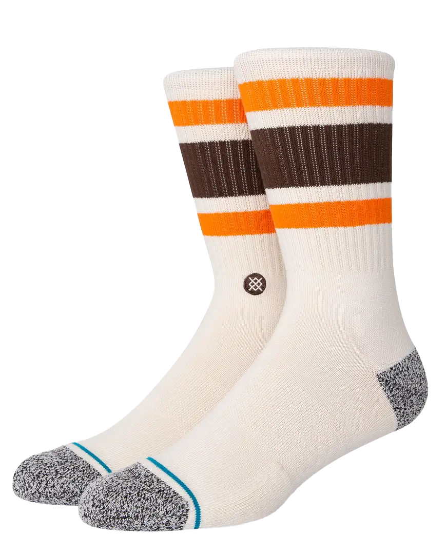 Athletic men's socks with arch supportBoyd Staple Socks in Off White