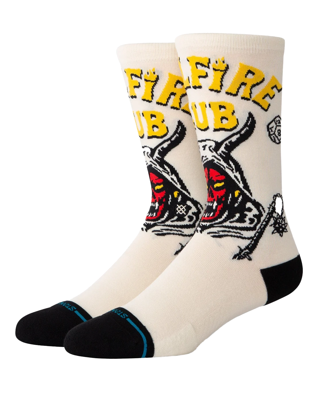 Stretchable men's socks for a flexible fitHellfire Socks in Vintage White