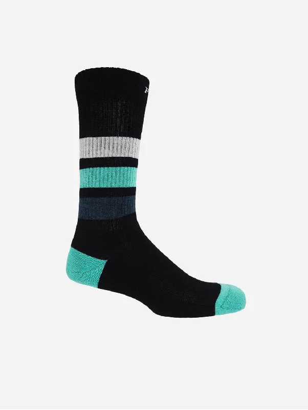 Novelty men's socks with unique patternsStriped Men's Organic Cotton Trainer Socks | Black